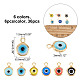 arricraft 36 Pcs 6 Colors Evil Eye Charm FIND-AR0002-02-2