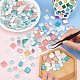 CRASPIRE 2 Bags Mosaic Tiles Mixed Color Mosaic Glass Pieces DIY Stained Assorted Colors Mosaic Crafts Supplies Kit Cabochons Rectangle Tiangle Square for Home Art Decoration DIY Projects GLAA-WH0032-10B-3