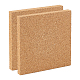 OLYCRAFT 2PCS Wood Corkboard 6 x 6 inch Cork Board for Wall Decoration AJEW-OC0001-42-1