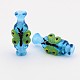 Handmade Lampwork 3D Vase with Butterfly Big Beads LAMP-L047-04-1