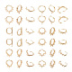 Craftdady 12 пара 6 стильных латунных серег-кольцов с фурнитурой KK-CD0001-21-1