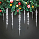 Wadorn 45 pz decorazioni natalizie in plastica con pendente a goccia di ghiacciolo DIY-WR0003-04-6