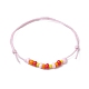 Bracelets de perles tressées en graines de verre réglables BJEW-JB09755-1