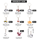 CRASPIRE 8 Style 40Pcs Farm Animal Keychains Pendants Catoon Cat Key Ring Charm with Hoop Universal Accessories Birthday Party Favor Gifts for Women Backpack Charm Car Purse Wallet Handbag Decor 3in KEYC-CP0001-12-2