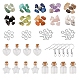 Kits de fabrication de boucles d'oreilles pendentif bouteille de souhaits diy DIY-FS0002-26-2