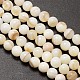 Natürliche Süßwasserschale runde Perlenstränge SHEL-M013-01-1