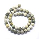 Chapelets de perles de jaspe dendritique naturelle G-E501-8mm-01-2