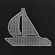 Plaques en plastique bateau à voile abc utilisés pour les perles à repasser 5x5mm diy DIY-Q009-36-2