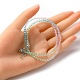 Bling-Glas-Halskette mit runden Perlen für Damen NJEW-PH01490-03-5
