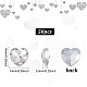 FINGERINSPIRE 50 Pcs Pointed Back Rhinestone 0.5x0.5x0.2 inch Glass Rhinestones Gems Clear Heart Shape Crystal Jewels Embelishments with Silver Plated Back Glass Diamante Faceted Stone RGLA-FG0001-15B-2
