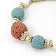 Lava Beads Bracelets BJEW-D254-1-2