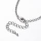 Les femmes à la mode en laiton longue chaîne rolo ronde cage creuse médaillon pendentif colliers NJEW-L065-03-6
