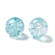 Perles en verre craquelé transparentes GLAA-P029-01-4