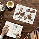 FINGERINSPIRE Squirrel Stencil Template 29.7x21cm Large A4 Artful Stencil Reusable Drawing Template Flexible Sheets DIY T-shirt Paint Vinyl for Painting Drawing on Wood DIY-WH0202-298-3