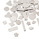72 pz 12 stile 201 pendenti con tag in bianco in acciaio inossidabile STAS-PJ0001-31-3