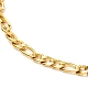 304 Stainless Steel Figaro Chains Bracelet for Men Women BJEW-JB06937-4