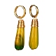 Handmade Natural Agate Dangle Hoop Earrings X1-EJEW-JE04678-03-3