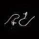 Rhodium Plated 925 Sterling Silver Earring Hooks STER-L054-57A-P-4
