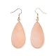 Natural Pink Aventurine Teardrop Dangle Earrings EJEW-G331-01G-08-3