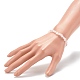 Bracciali elasticizzati con perline di quarzo rosa naturale per bambini BJEW-JB06250-07-3