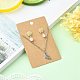 50Pcs Rectangle Kraft Paper One Pair Earring Display Cards with Hanging Hole CDIS-CJ0001-03-5