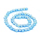 Chapelets de perle de millefiori en verre manuelles X-LAMP-J035-8mm-09-3
