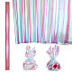 虹色のギフトフラワーブーケ包装紙  正方形  カラフル  500x500mm DIY-WH0366-99-1
