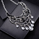 Fashion Women Jewelry Zinc Alloy Glass Rhinestone teardrop NJEW-BB15095-B-8