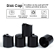 プラスチックプレスキャップ  ブラック  28x27mm  内径：24mm DIY-WH0143-53C-4