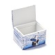 木箱  フリップカバーボックス  樹脂カモメと  長方形  ブルー  6.2x7.5x6.5cm CON-K013-01-3