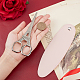 SUNNYCLUE 1Pcs 2 Styles Eiffel Tower Sewing Scissors Cover Stainless Steel Vintage Embroidery Scissors with Imitation Leather Sheath for Art Work Fabric Paper Cutting Craft Threading Household Daily TOOL-SC0001-36-3