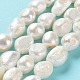 Fili di perle di perle d'acqua dolce coltivate naturali PEAR-Z002-08-2