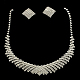 Moda collana di strass matrimonio e Stud orecchino set di gioielli SJEW-R046-05-1
