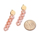 Boucles d'oreilles pendantes longues en acrylique avec chaîne gourmette pour femme EJEW-JE04771-4