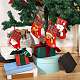 8枚布クリスマスソックスセット  クリスマスツリーの小さなペンダント  家族のホリデーシーズンの装飾用  混合図形  ミックスカラー  120x163mm sgJX065A-6