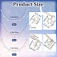 CRASPIRE 6Pcs 3 Style Alloy Rhinestone Shoe Chains FIND-CP0001-38-2