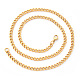 Herren-Vakuumbeschichtung 201 kubanische Halskette aus Edelstahl NJEW-R257-001B-G-1
