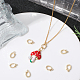 Beebeecraft 1 Box 8Pcs Pendant Pinch Bails 18K Gold Plated Oval Round Tube Bails Jewelry Clasps Connector with Loop Pendant Charm for Jewelry Making Supplies FIND-BBC0002-59-4