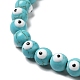 Synthetic Turquoise Enamel Beads Strands G-P507-17A-4