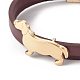 Imitation Leather Puppy Wrap Bracelets BJEW-G620-A01-2