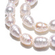 Hebras de perlas de agua dulce cultivadas naturales PEAR-N012-05J-4