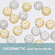 Dicosmétique 20 pièces 2 couleurs entretoises de perles de zircone cubique en laiton micro pavé ZIRC-DC0001-17-3
