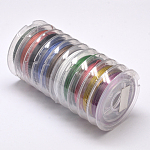 Cable de cola, acero inoxidable recubierto de nylon, color mezclado, 0.3mm, aproximadamente 32.8 pie (10 m) / rollo