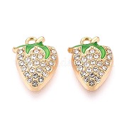 Rhinestone сплава и эмали подвески PALLOY-T092-42G-01