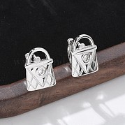 Серьги-кольца из латуни и стекла EJEW-Q014-12P