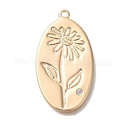 Латунные микро проложить кубического циркония подвески KK-U038-05G-10