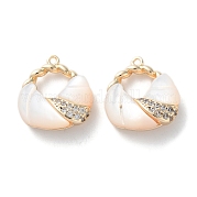 Латунные микро проложить кубического циркония подвески KK-C079-03G