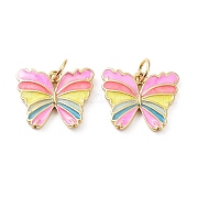 Подвески из латуни с покрытием из эмали KK-B076-07G