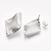 304 Stainless Steel Stud Earring Findings STAS-S079-56B