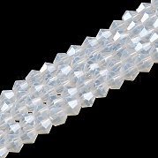 Имитация нефрита гальванических бисер пряди EGLA-F029-J4mm-A05